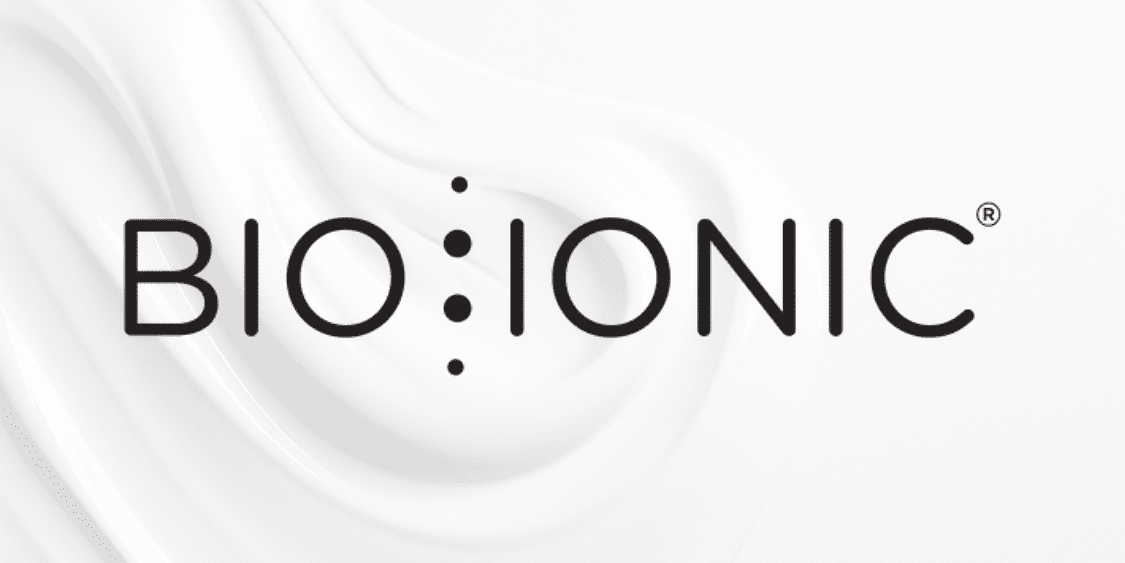 BIO:IONIC logo on a white, swirling background.